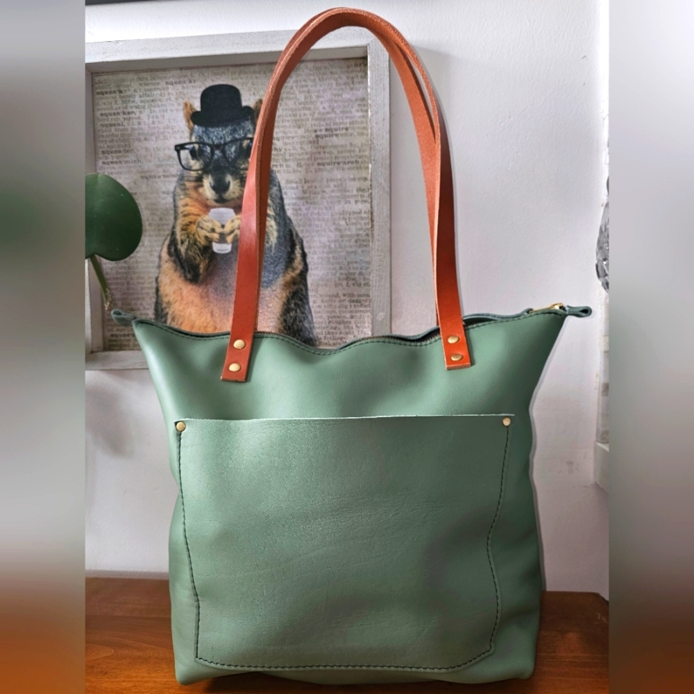 Portland Leather Goods Medium Sage Tote